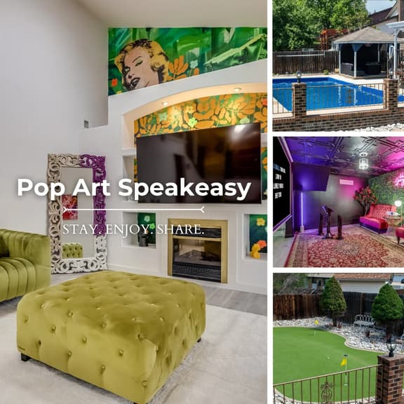 Pop Art Speakeasy | Karaoke, Mini Golf, Hot Tub & Pool - Image 1